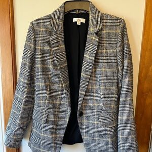 Ovi Checkered Jacket in Black, White, and Yellow